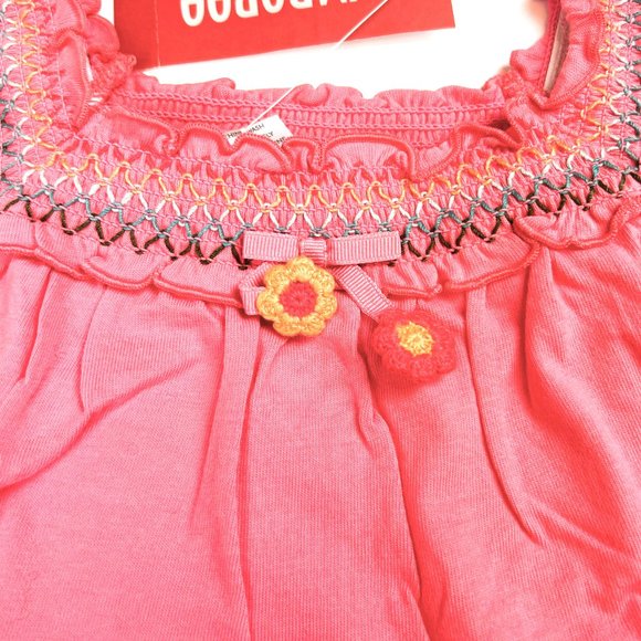 NWT Gymboree Girl Braided Belt Denim Short & Smocked Tiered Ruffle Tank Size 4T - Picture 6 of 7